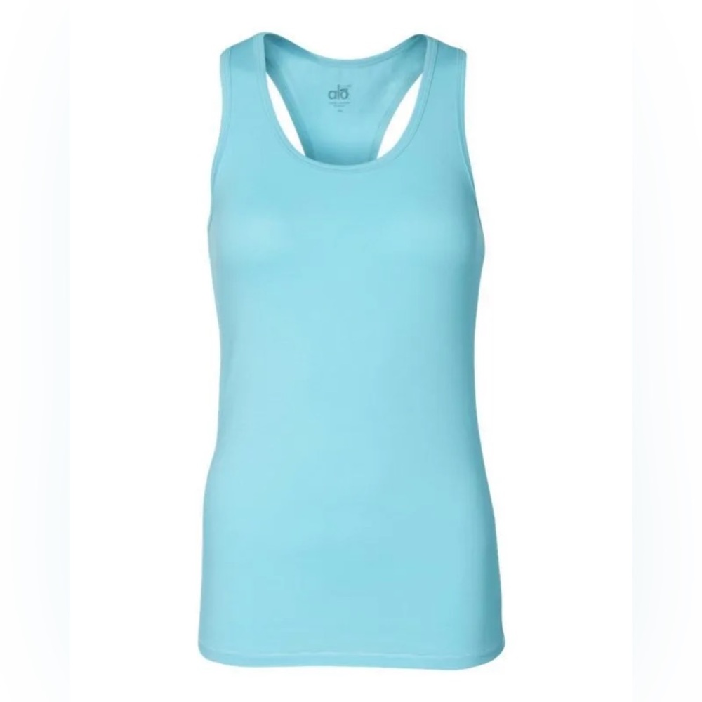 ALO Yoga Women's Light Blue Racerback Tank Top